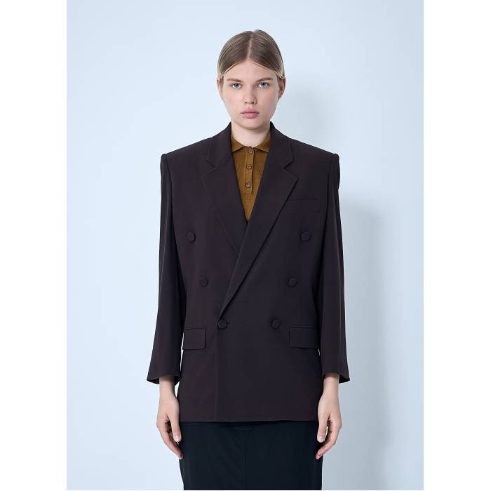 サンローラン Saint Laurent 【 Silk Blazer Women Brn 】 ブレイザー レディース