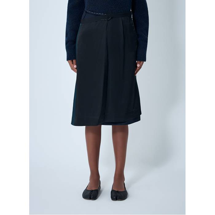 メゾンマルジェラ Maison Margiela 【 Contrast Panel Midi Skirt Women Den 】 レディース｜スニケス