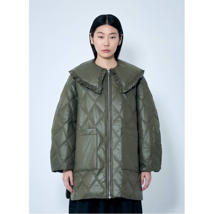 楽天市場】GANNI ガニー キルティングコート Ripstop Quilt Coat F7327