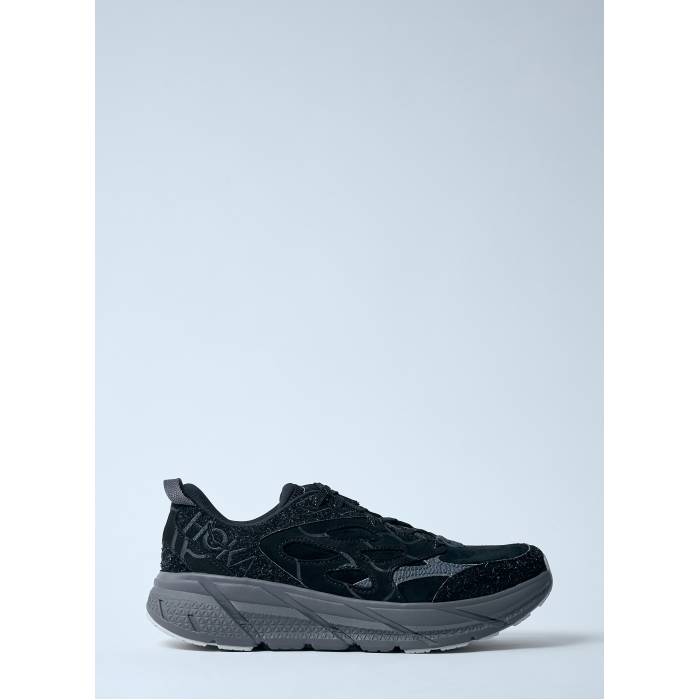 Hoka 【 Clifton L Suede Sneakers Men Blk 】 スエード・スウェード メンズ｜スニケス