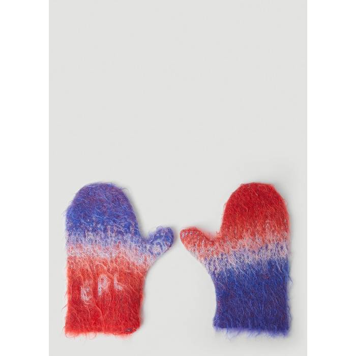 Erl 【 Degrade Kni Mittens Men Blu 】 メンズ