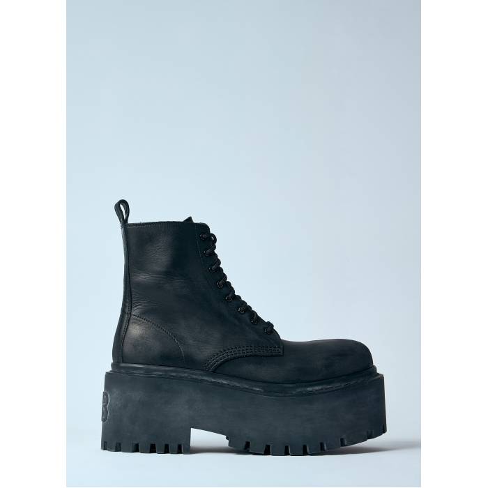 楽天市場】バレンシアガ ストライク ブーツ 黒色 ブラック ラバー