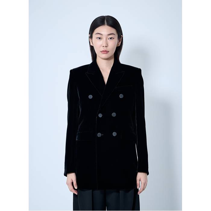 サンローラン Saint Laurent 【 Velvet Blazer Women Blk 】 ブレイザー レディース
