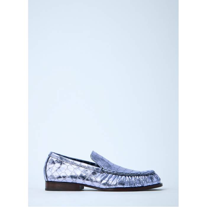 Dries Van Noten 【 Croc-Embossed Loafers Women Ppl 】 置き目毛革 レディース