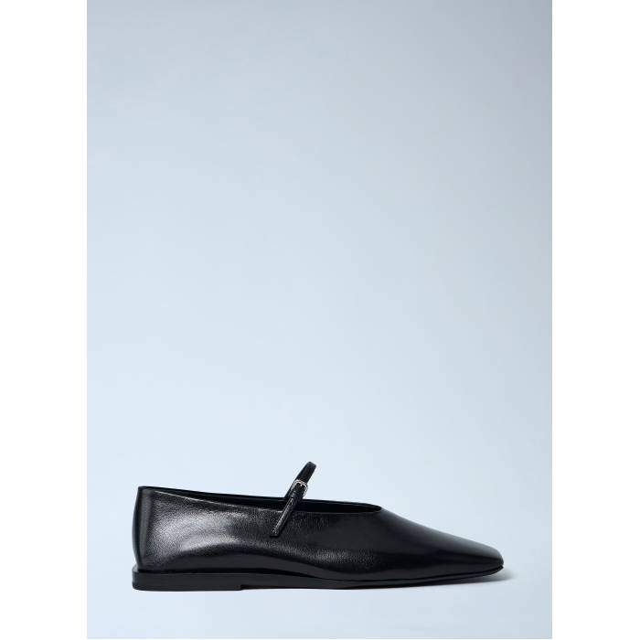 ジルサンダー Jil Sander 【 Leather Flat Shoes Women Blk 】 なめし革 シューズ 運動すること靴 レディース