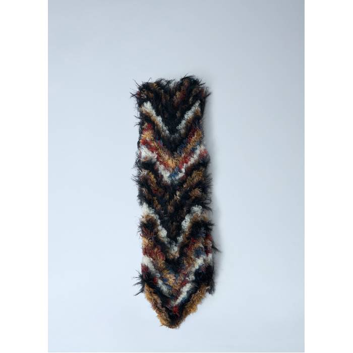 Kiko Kostadinov 【 Chevron Knit Scarf Women Blk 】 編み物 えり巻き レディース