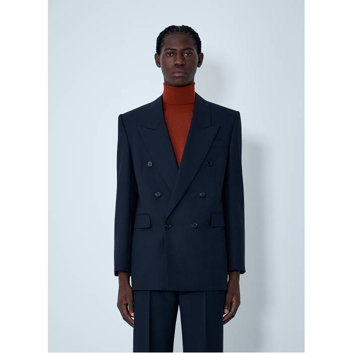 サンローラン Saint Laurent 【 Wool Double-Breasted Blazer Men Nav 】 ブレイザー メンズ