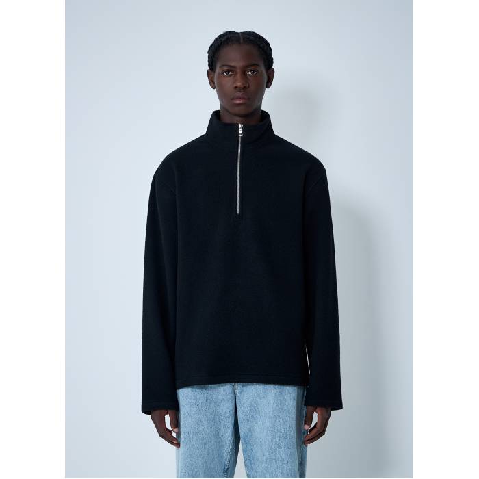 Rier 【 Zip-Up Fleece Sweatshirt Women Blk 】 フリース スウェット トレーナー レディース