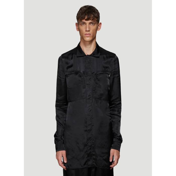 リックオウエンス Rick Owens 【 Technical Office Shirt Men Blk 】 メンズ