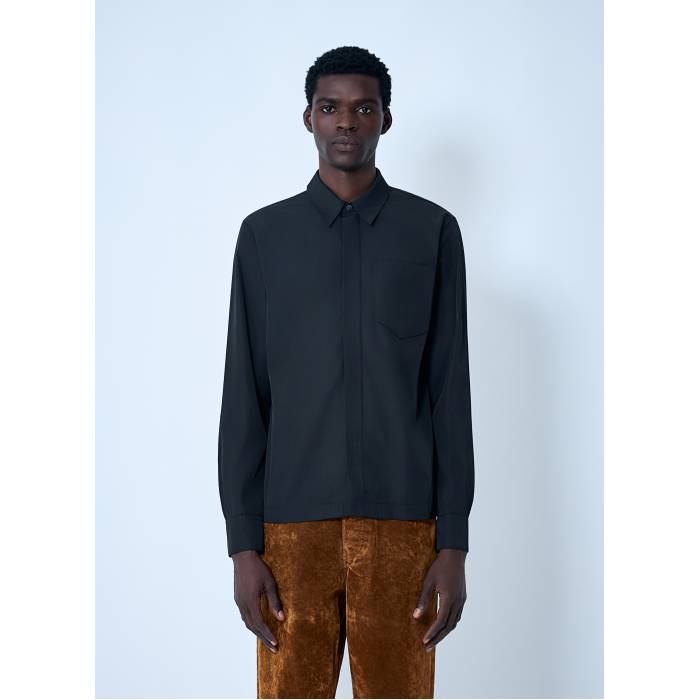 Dries Van Noten 【 Nylon Shirt Men Blk 】 ナイロン メンズ