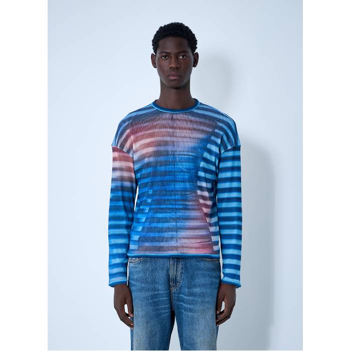 Jean Paul Gaultier 【 Air Mesh Top Men Blu 】 メンズ