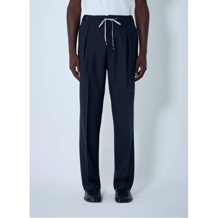 メゾンマルジェラ Maison Margiela 【 Drawstring Wool Pants Men Blu 】 メンズ|スニケス
