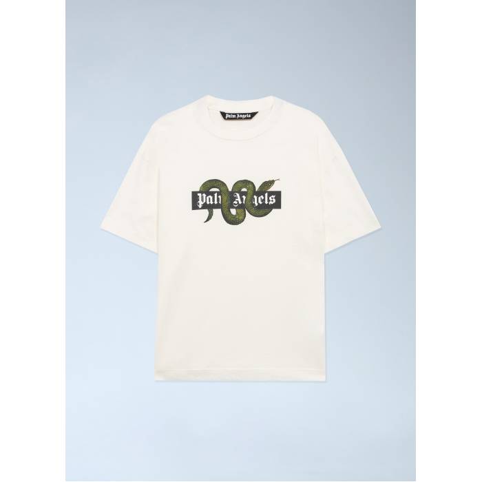 パームエンジェルス Palm Angels 【 Snake Logo T-Shirt Men Wht 】 ロゴ Tシャツ メンズ