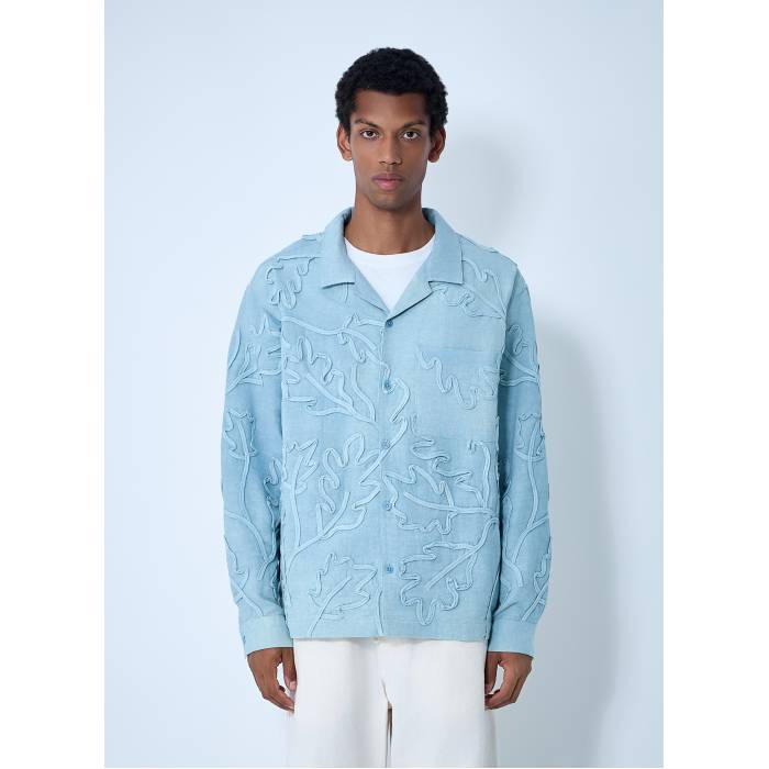 Story Mfg. 【 Greetings Shirt Men Blu 】 メンズ