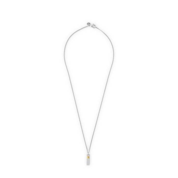 Tom Wood 【 Mined Cube Pendant Emerald Mens 925 Sterling Silver/14K Gold 】 メンズ Silver しろがね色・しろがね色 ゴールド