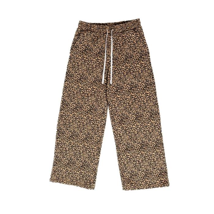 Azva 【 Leopard Art Sweat Pants Unisex Leopard 】 ヒョウ柄 レオパード アート Sweat スウェット ユニセックス ヒョウ柄 レオパード
