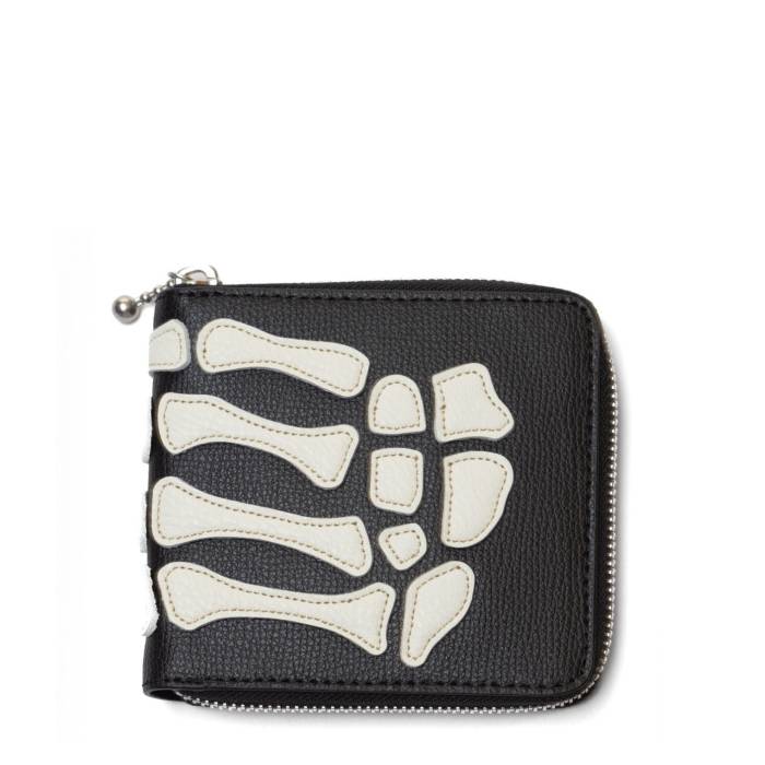Kapital 【 Thumb Up Bone Band Zip Wallet Unisex Black 】 Wallet ウォレット・財布 ユニセックス 黒色 ブラック｜スニケス