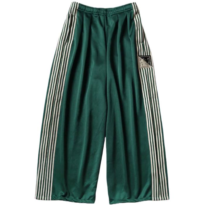 Kapital 【 Smooth Jersey Stantman & Woman Super Baggy Truck Pant (Banner Stripe) Mens Green 】 スムース ジャージ パンツ メンズ green 緑・グリーン｜スニケス