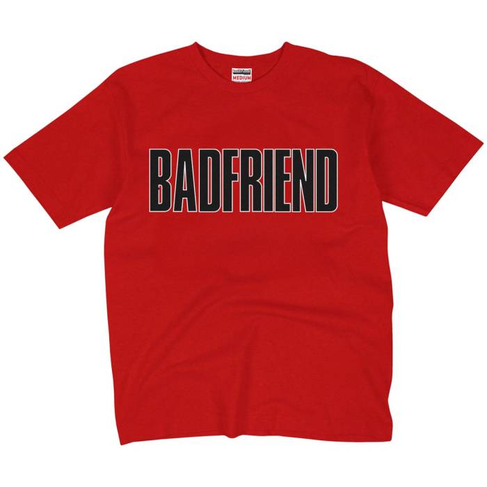 Badfriend 【 Bad Friend Logo T-Shirt Unisex Red 】 ロゴ Tシャツ ユニセックス Red 赤・レッド