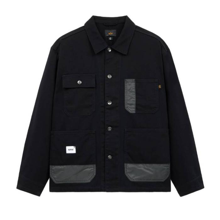 アルファインダストリーズ Alpha Industries 【 Unfrm Worker Jacket Mens Black 】 worker ワーカー Jacket ジャケット メンズ 黒色 ブラック