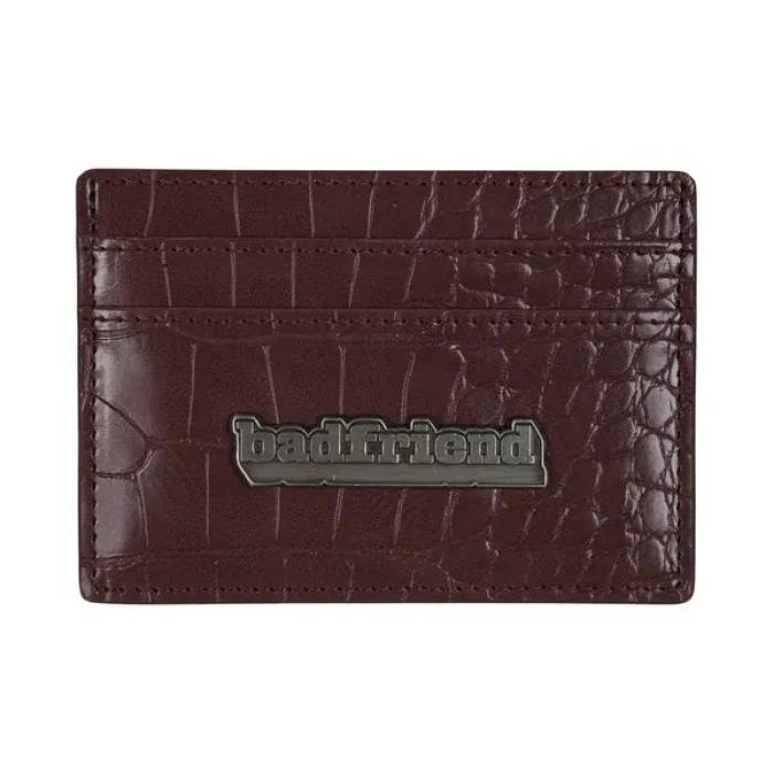 Badfriend 【 Bar Logo Card Holder Unisex Brwn/Blue 】 ロゴ ユニセックス 青色 ブルー