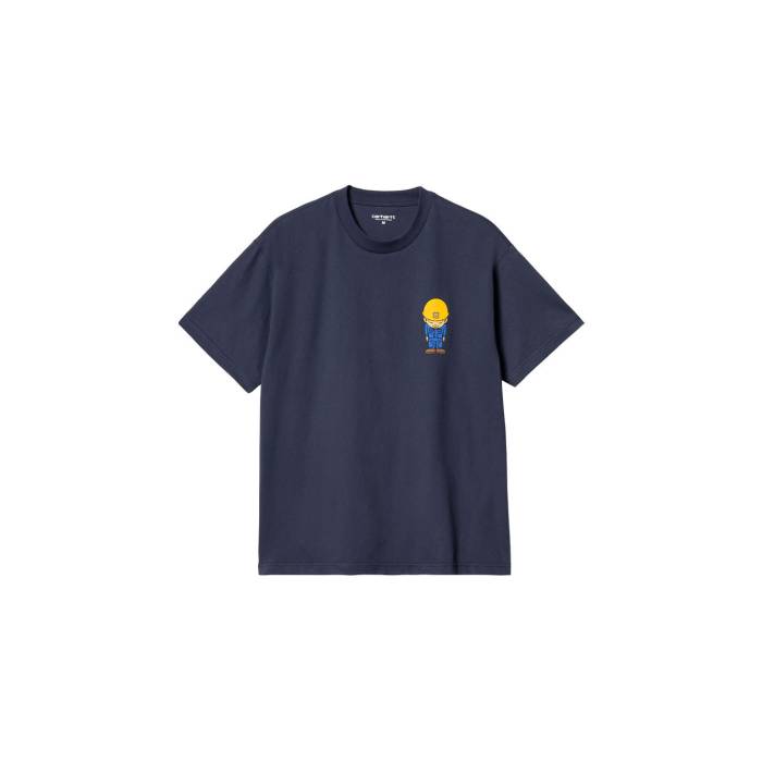 カーハート ダブリューアイピー Carhartt Wip 【 S/S Sumimasen T-Shirt Air Force Blue Men Blue 】 半袖 Tシャツ Tシャツ 青色 ブルー メンズファッション トップス Tシャツ カットソー メンズ 青色 ブルー