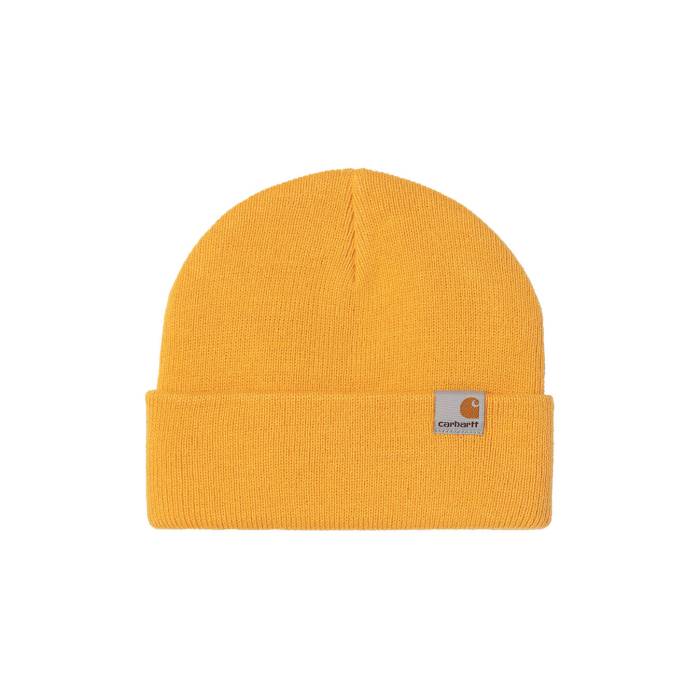カーハート ダブリューアイピー Carhartt Wip 【 Stratus Hat Low Winter Spice Unisex Yellow 】 ウィンター バッグ 小物 ブランド雑貨 帽子 メンズ帽子 ニット帽 ユニセックス yellow 黄色・イエロー