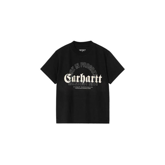 カーハート ダブリューアイピー Carhartt Wip 【 W' S/S Greatest Hits 01 T-S Black Women Black 】 半袖 Tシャツ 黒色 ブラック レディースファッション トップス Tシャツ カットソー レディース 黒色 ブラッ