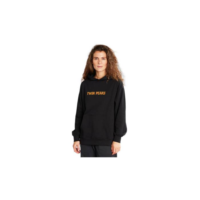 Dedicated 【 Hoodie Sundborn Twin Peaks Logo Oat White Women Black 】 フーディー パーカー ロゴ 白色 ホワイト レディースファッション トップス パーカー レディース 黒色 ブラック
