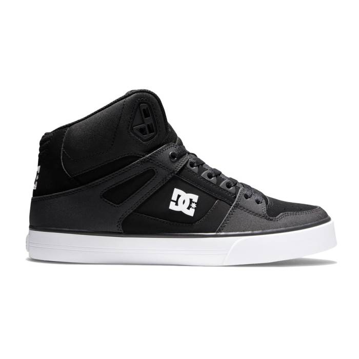 ディーシー シューズ Dc Shoes 【 Pure High Top Wc Black/Black/White Men Black 】 純一無雑 ご機嫌 メンズ 黒いこと 黒いこと