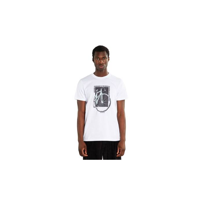 Dedicated 【 T-Shirt Stockholm Simple Bike Ride White Men White 】 Tシャツ 白色 ホワイト メンズ 白色 ホワイト|スニケス