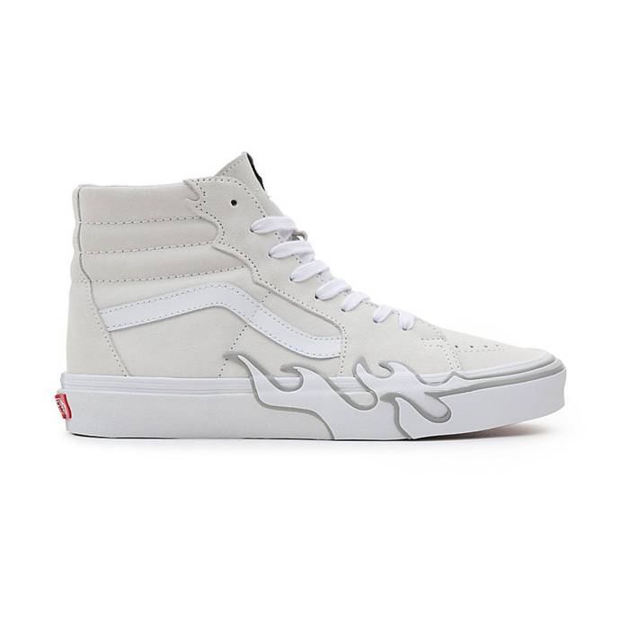 ヴァンズ Vans 【 Sk8-Hi Flame Women White 】 滑る御機嫌 レディース 白いこと 白いこと