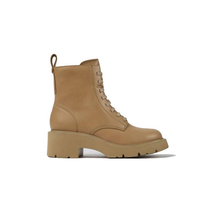 カンペール Camper 【 Milah Lace-Up Beige Boots Women Light Brown 】 ベージュ ブーツ レディース 赤銅色 赤銅色