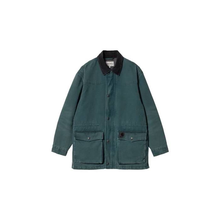 鉄道車両ハート型 ダブリューアイピー Carhartt Wip 【 Og Santa 鉄 Coat Deep Lagoon Men Blue 】 ディープ メンズ 青碧 青碧
