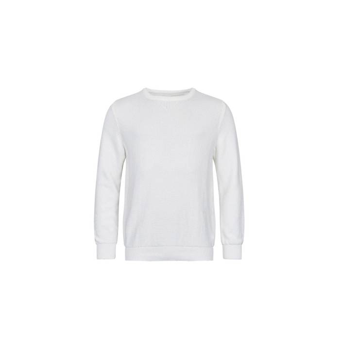 By Garment Makers 【 The Organic Waffle Knit Men White 】 ワッフル ニット メンズファッション トップス スウェット トレーナー メンズ 白色 ホワイト