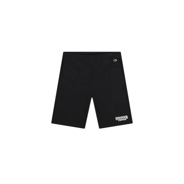 チャンピオン Champion 【 X Stranger Things Unisex Shorts Men Black 】 ショーツ メンズファッション ズボン パンツ メンズ 黒色 ブラック