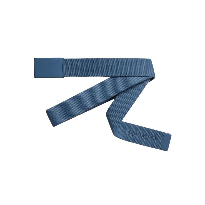 鉄道車両ハート形 ダブリューアイピー Carhartt Wip 【 Script Belt Tonal Sorrent Unisex Blue 】 脚本 胴締め ユニ一発やる 青味 青み