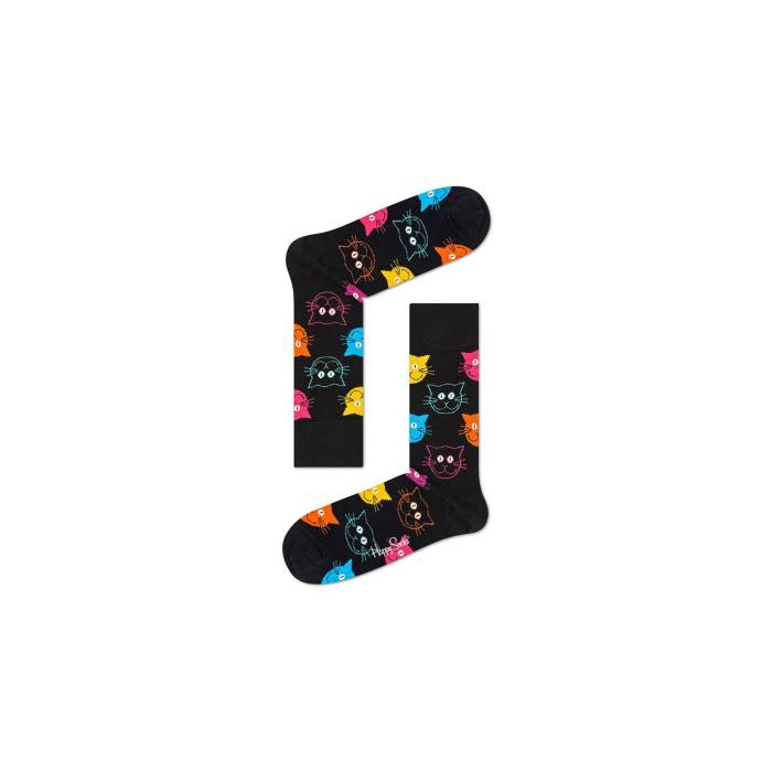 ハッピーソックス Happy Socks 【 Cat Sock Unisex Black 】 ユニセックス 黒色 ブラック｜スニケス 12,062円