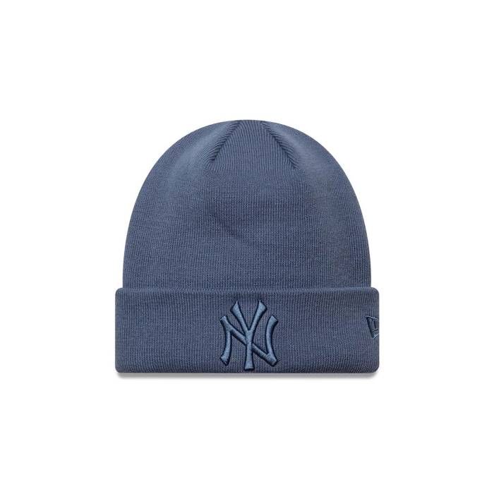 ニュー内鰓 New Era 【 Knit Medium Mlb League Essential Beanie Neyyan Men Blue 】 編み物 旗がしら かぶり笠 メンズ 青味 青み