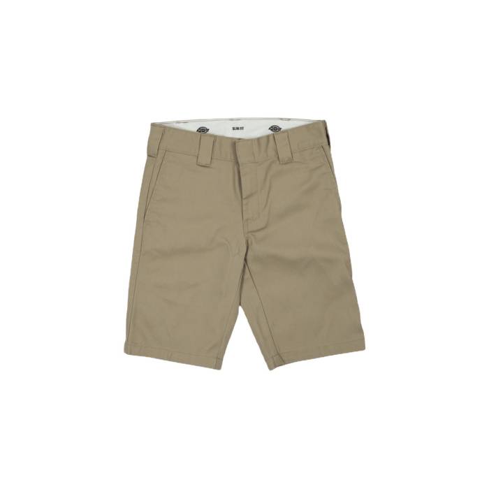 ディッキーズ Dickies 【 Slim Fit Short Rec Khaki Men Light Brown 】 slim スリム カーキ メンズファッション ズボン パンツ メンズ 茶色 ブラウン