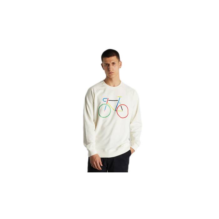 Dedicated 【 Sweatshirt Malmoe Color Bike Off-White Men White 】 スウェット トレーナー オフホワイト メンズファッション トップス スウェット トレーナー メンズ 白色 ホワイト