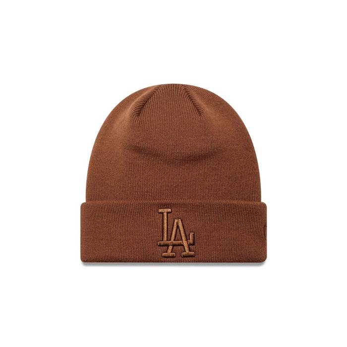 ニュー内鰓 New Era 【 Knit Medium Mlb League Essential Beanie Losdod Men Brown 】 編み物 旗がしら かぶり笠 メンズ 赤銅色 赤銅色