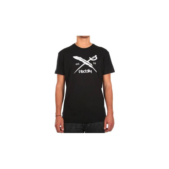Iriedaily 【 Daily Flag Tee Men Black 】 Tシャツ メンズファッション トップス Tシャツ カットソー メンズ 黒色 ブラック