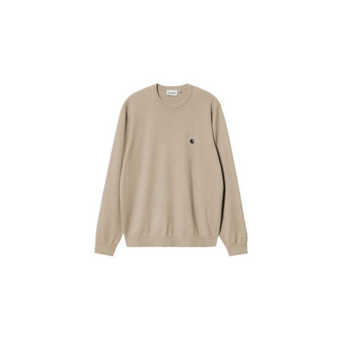 カーハート ダブリューアイピー Carhartt Wip 【 Madison Sweater Wall Men Light Brown 】 トレーナー メンズファッション トップス スウェット トレーナー メンズ 茶色 ブラウン