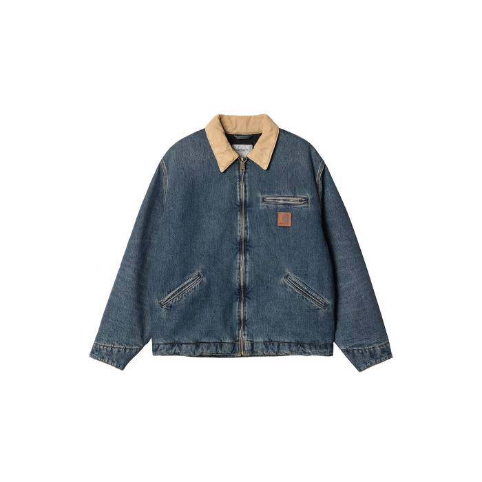 カーハート ダブリューアイピー Carhartt Wip 【 Og Detroit Jacket Blue Men Blue 】 デトロイト Jacket ジャケット 青色 ブルー メンズファッション コート ジャケット メンズ 青色 ブルー