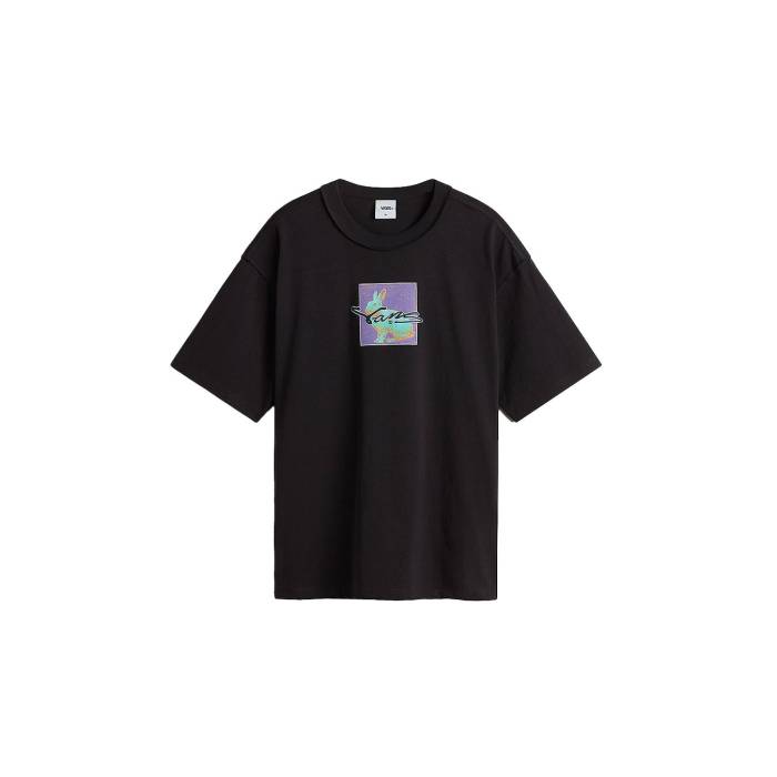 ヴァンズ Vans 【 Lx Down The Rabbit Hole Ss Tee Tap Shoe Men Black 】 ダウン Tシャツ メンズファッション トップス Tシャツ カットソー メンズ 黒色 ブラック
