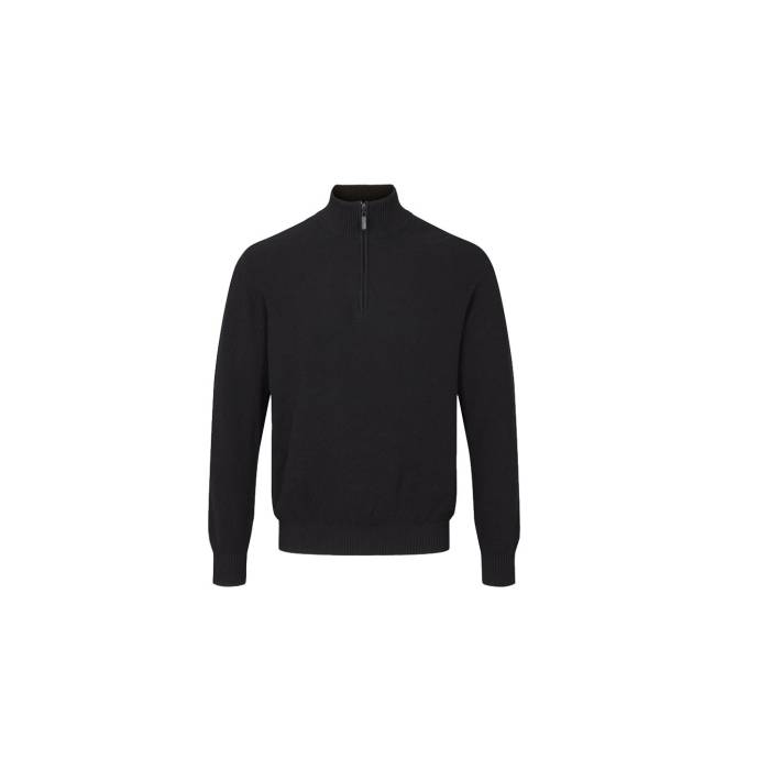 By Garment Makers 【 Theo Half Zip Men Black 】 ハーフ メンズファッション トップス スウェット トレーナー メンズ 黒色 ブラック