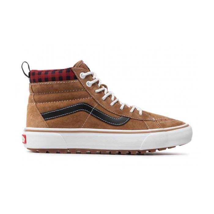 ヴァンズ Vans 【 Sk8-Hi Mte-1 Plaid Brown Men Brown 】 滑る御機嫌 赤銅色 赤銅色 メンズ 赤銅色 赤銅色