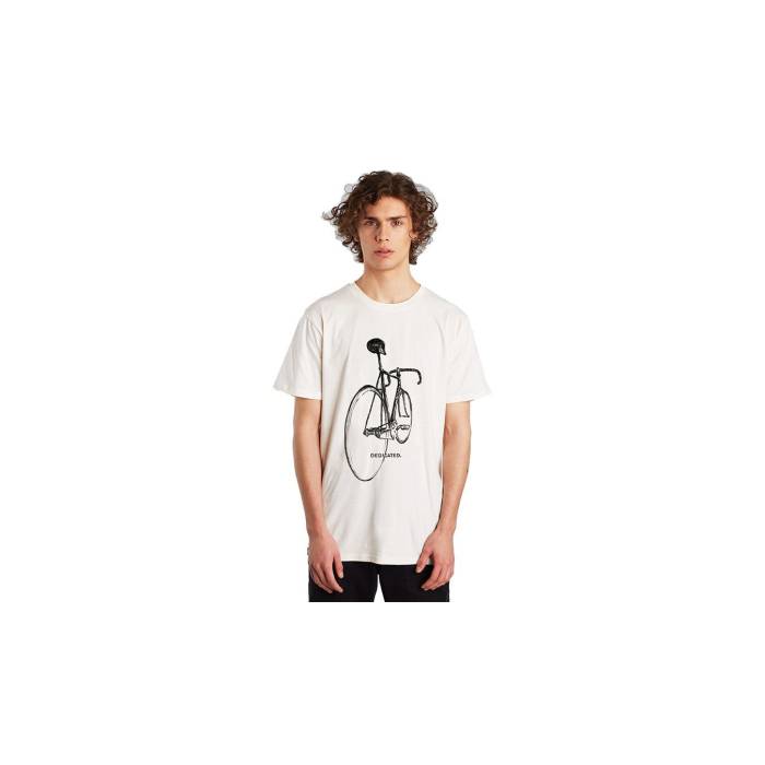 Dedicated 【 T-Shirt Stockholm Pencil Bike Off-White Men White 】 Tシャツ オフホワイト メンズ 白色 ホワイト|スニケス