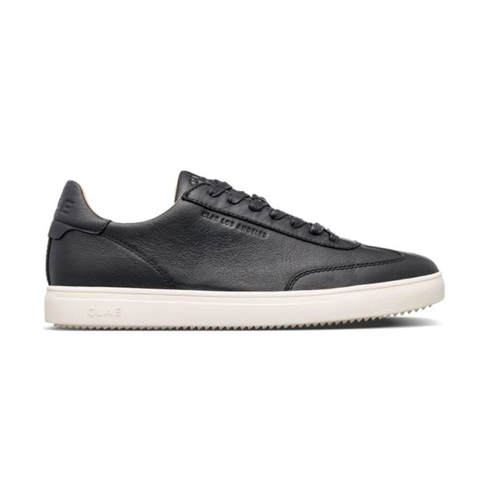 粘土 Clae 【 Deane Black Milled Leather Men Black 】 黒いこと 黒いこと なめし革 メンズ 黒いこと 黒いこと